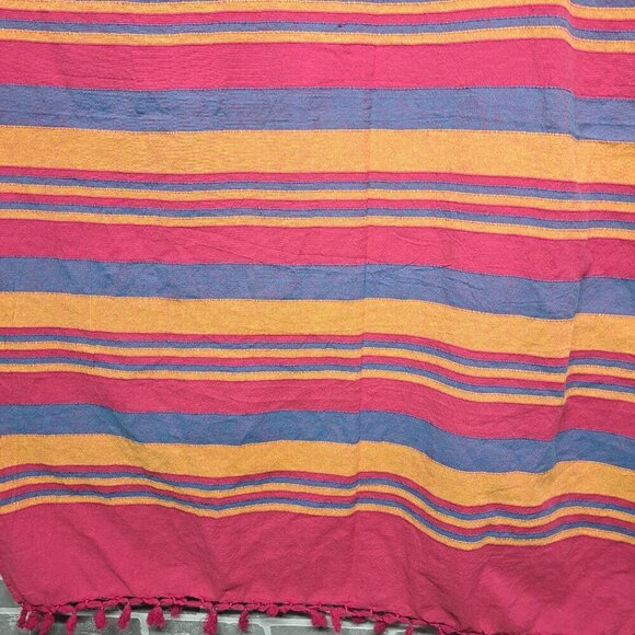 Retro Multicolor Fringes Picnic Rectangular‎ Mat Decorative Throw 44 X 60 IN - Picture 7 of 8
